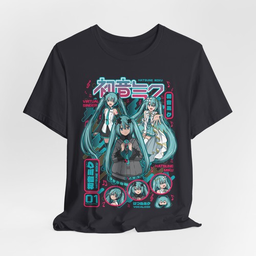 Shirt grafica anime hatsune - t-shirt,