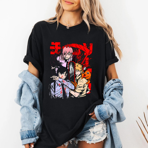 Maglietta anime uomo - anime, motosega