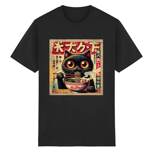 Shirt uomo gatto - uomo, ramen