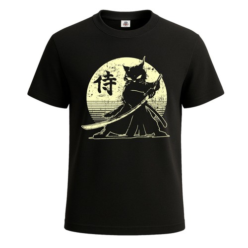 Maglietta samurai ninja gatto - samurai,