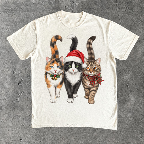 Shirt gatto natalizio - t-shirt,